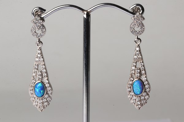 Lot 1013 - SILVER EARRINGS