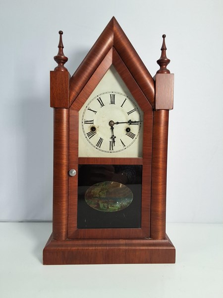 Lot 1328 - STEEPLE CLOCK