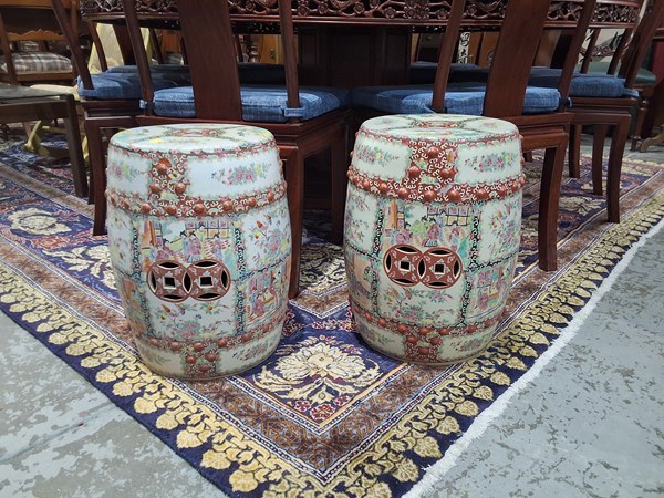 Lot 113 - CHINESE GARDEN STOOLS