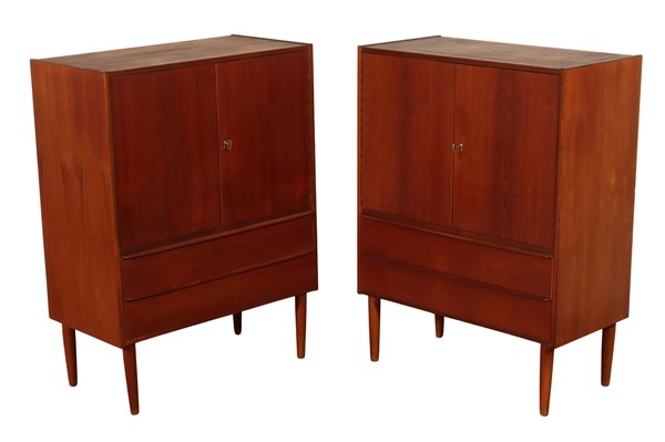 Lot 23 - PAIR OF TEAK CABINETS