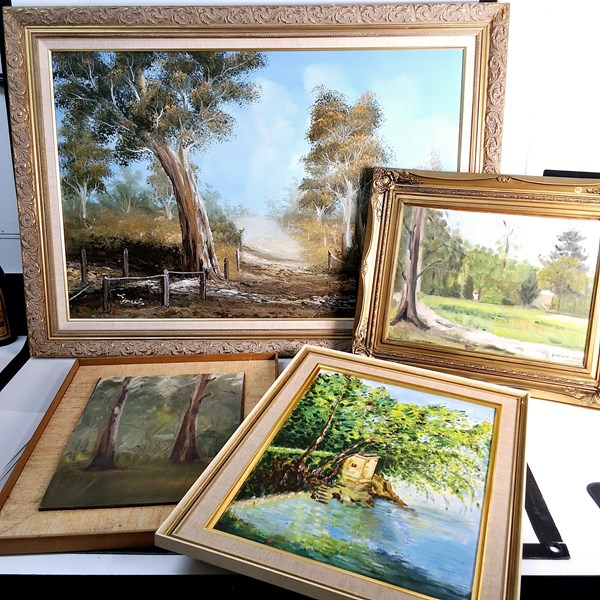 Lot 1490 - OIL PAINTINGS