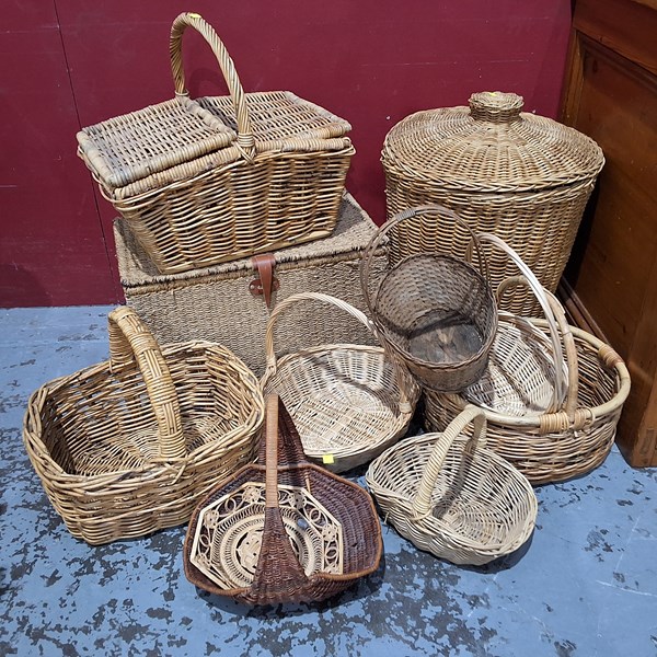 Lot 326 - CANE BASKETS