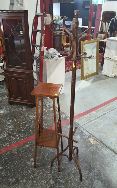 Lot 184 - PLANTER STAND AND COAT RACK