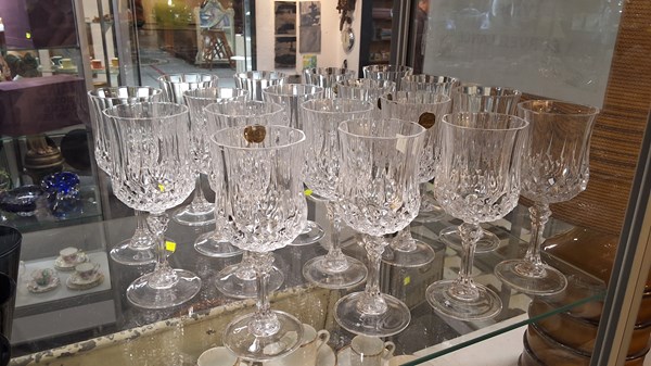 Lot 1396 - CRYSTAL STEMWARE