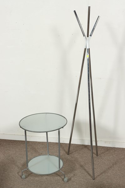 Lot 411 - COAT STAND & TROLLEY