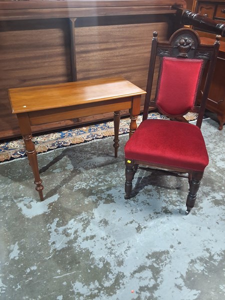 Lot 227 - HALL TABLE AND CHAIR