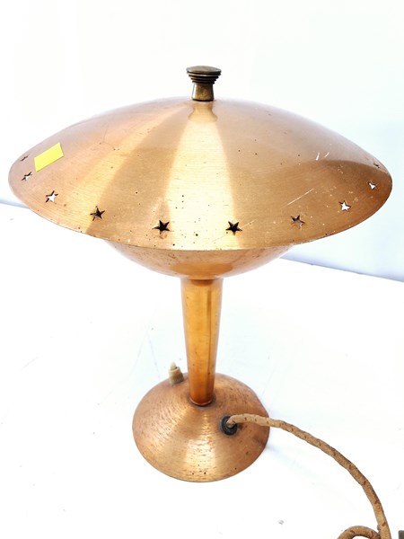 Lot 1142 - ANODISED TABLE LAMP