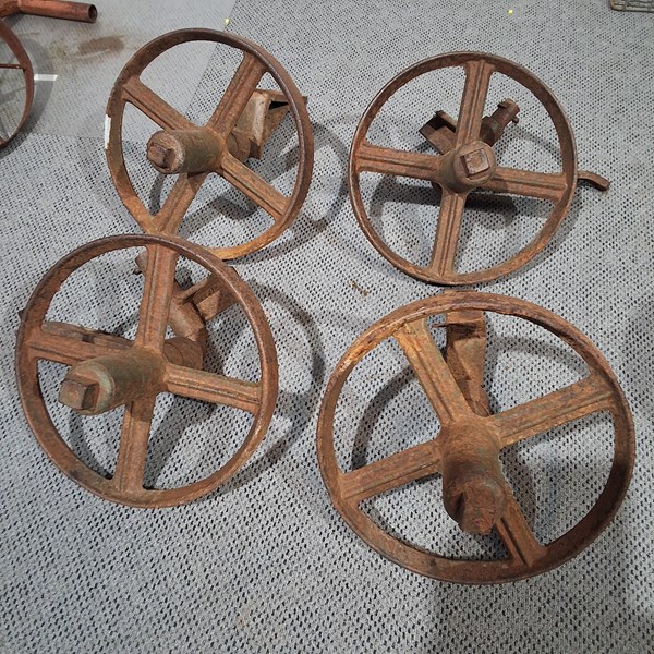 Lot 458 - CAST IRON WHEELS