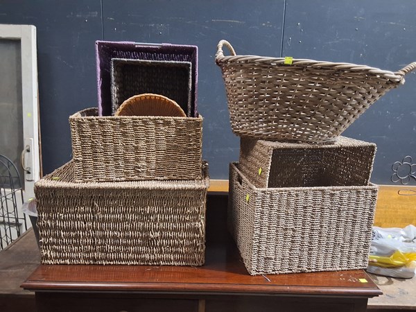 Lot 473 - CANE BASKETS