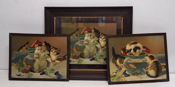 Lot 1100 - VINTAGE CAT PRINTS