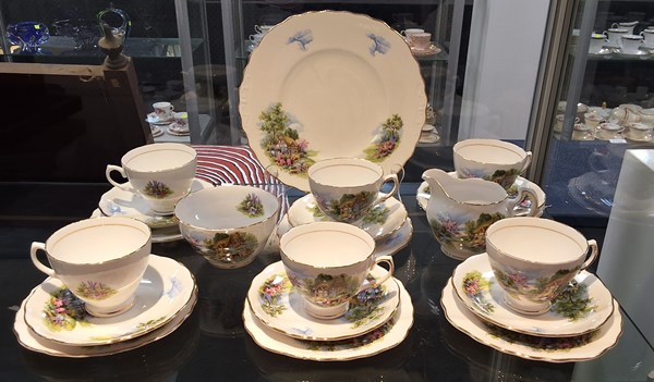 Lot 1135 - BONE CHINA TEASET