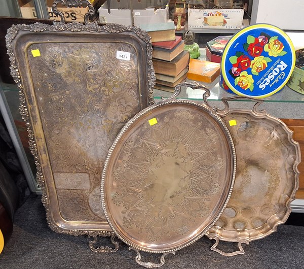 Lot 1427 - SILVERPLATE PLATTERS