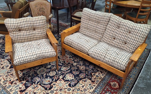 Lot 89 - ARMCHAIR & SOFA