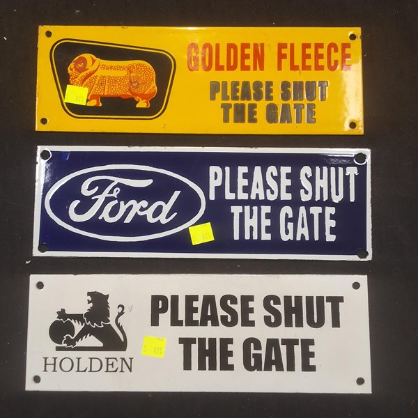 Lot 1313 - VINTAGE STYLE ENAMEL SIGNS