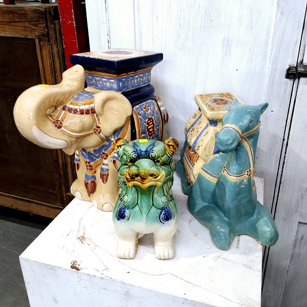 Lot 456 - ANIMAL STATUES