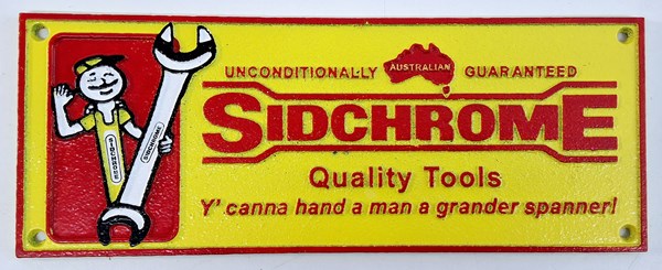 Lot 1269 - SIDCHROME PLAQUE