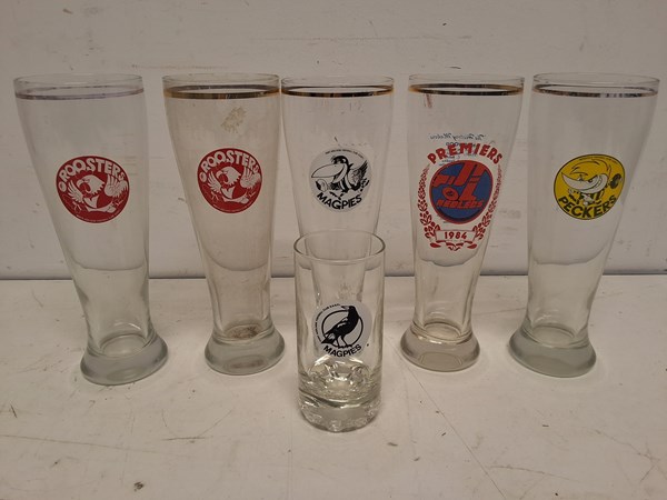 Lot 1289 - FOOTBALL GLASSES