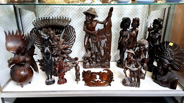 Lot 1353 - CARVED TIMBER FIGURES