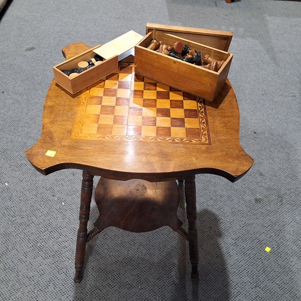 Lot 300 - CHESS TABLE