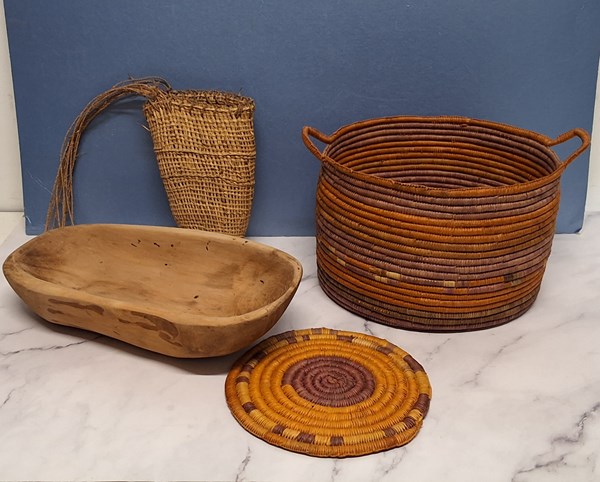 Lot 1311 - WOVEN BASKETS & FOOD CARRIERS