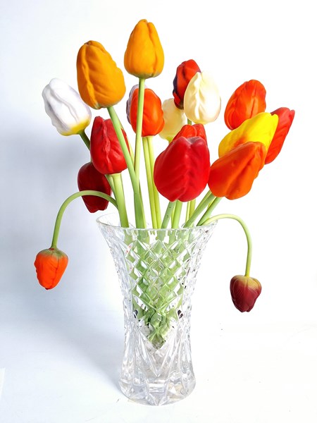 Lot 1332 - GLASS TULIPS