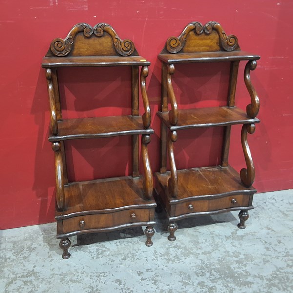 Lot 112 - PAIR OF WHATNOTS