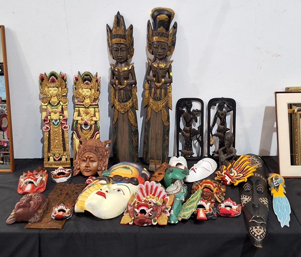 Lot 1377 - A COLLECTION OF MASKS