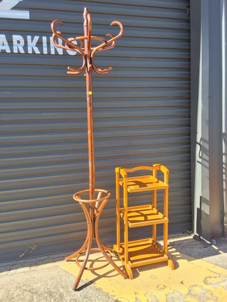 Lot 150 - HALL STAND & SHELF