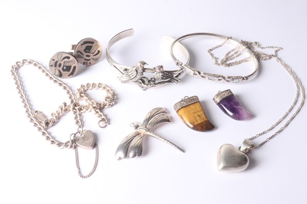 Lot 1045 - STERLING SILVER JEWELLERY