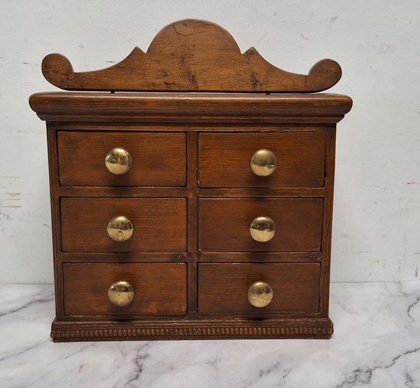 Lot 1247 - MINIATURE CHEST OF DRAWERS