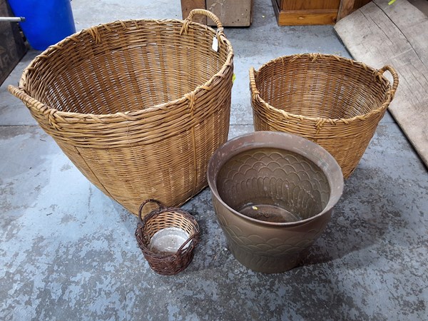 Lot 520 - CANE BASKETS