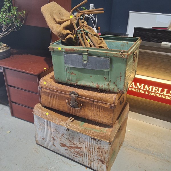 Lot 487 - METAL TRUNKS