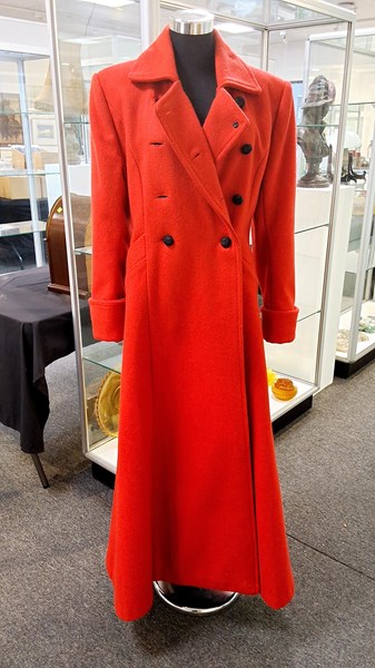 Lot 1369 - RED WOOL COAT