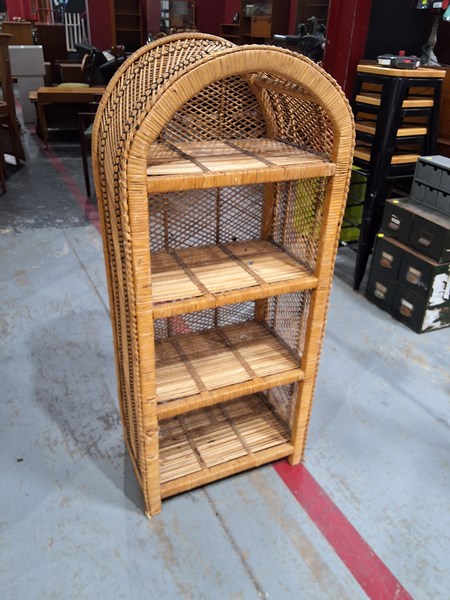 Lot 52 - RATTAN SHELVES