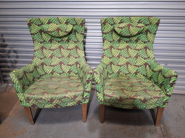 Lot 497 - WINGBACK CHAIRS