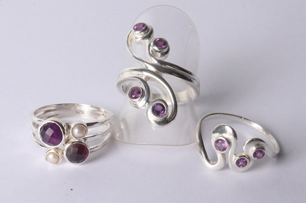 Lot 1029 - SILVER RINGS