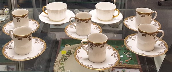 Lot 1336 - ROYAL DOULTON CUPS & SAUCERS