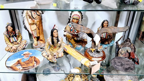 Lot 1419 - NATIVE AMERICAN FIGURES