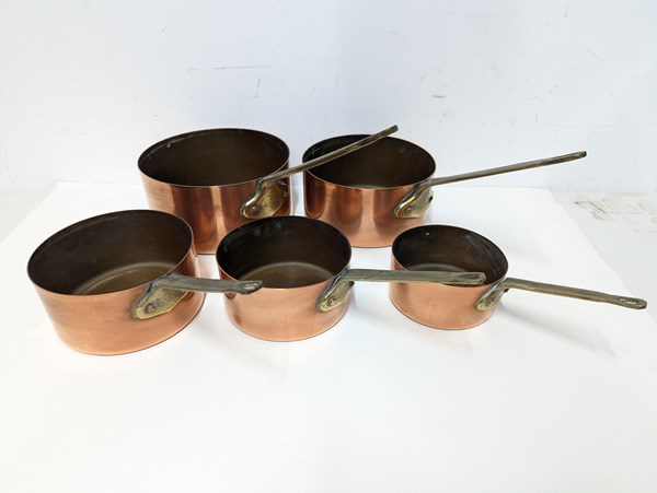 Lot 1431 - COPPER SAUCEPANS