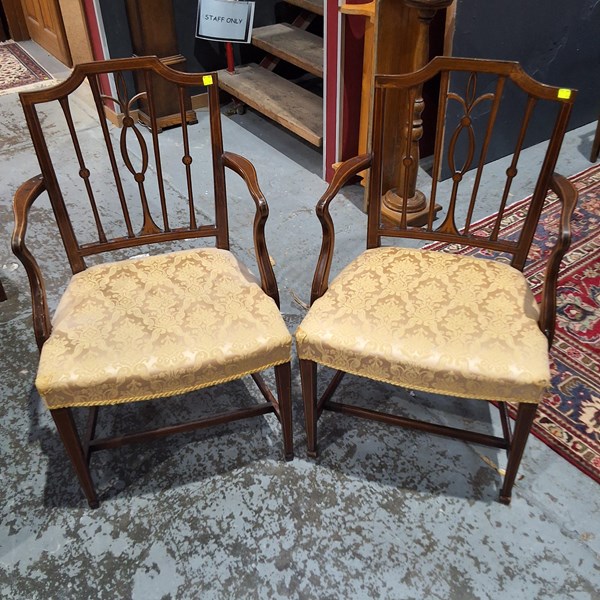 Lot 106 - PAIR OF ARMCHAIRS