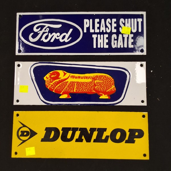 Lot 1646 - VINTAGE STYLE ENAMEL SIGNS