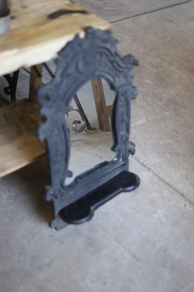 Lot 365 - CAST IRON MIRROR