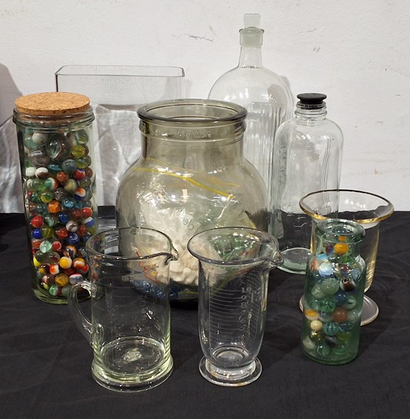 Lot 1679 - MARBLES AND BOTTLES