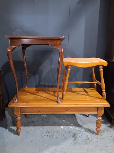 Lot 156 - TABLES & STOOL