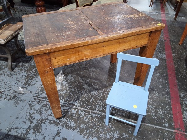 Lot 243 - VINTAGE SCHOOL DESK