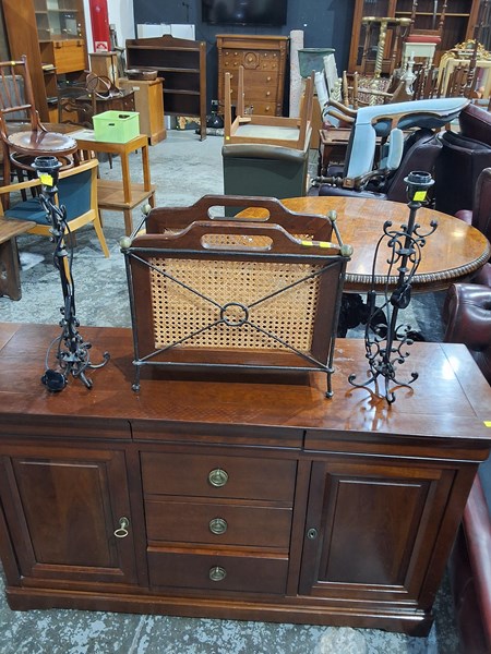 Lot 175 - LAMPS AND MAGAZINE RACK