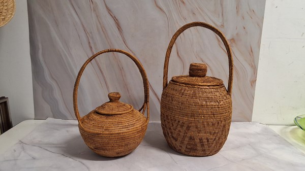 Lot 1377 - WOVEN BASKETS