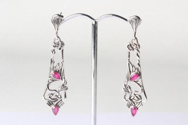 Lot 1025 - SILVER EARRINGS