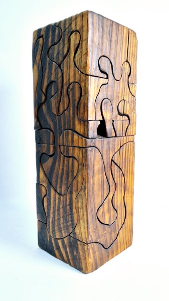 Lot 1226 - TIMBER PUZZLE SCULPTURE