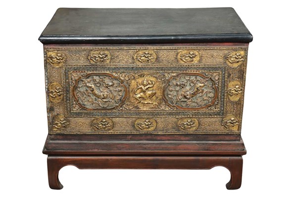 Lot 491 - CHINESE CHEST ON STAND